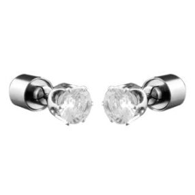 LED Faux Diamond Pierced Earrings White All Products