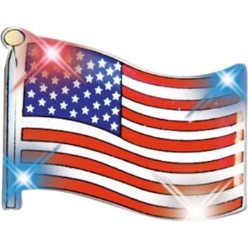 USA Flag Flashing Body Light Lapel Pins 4th of July 3