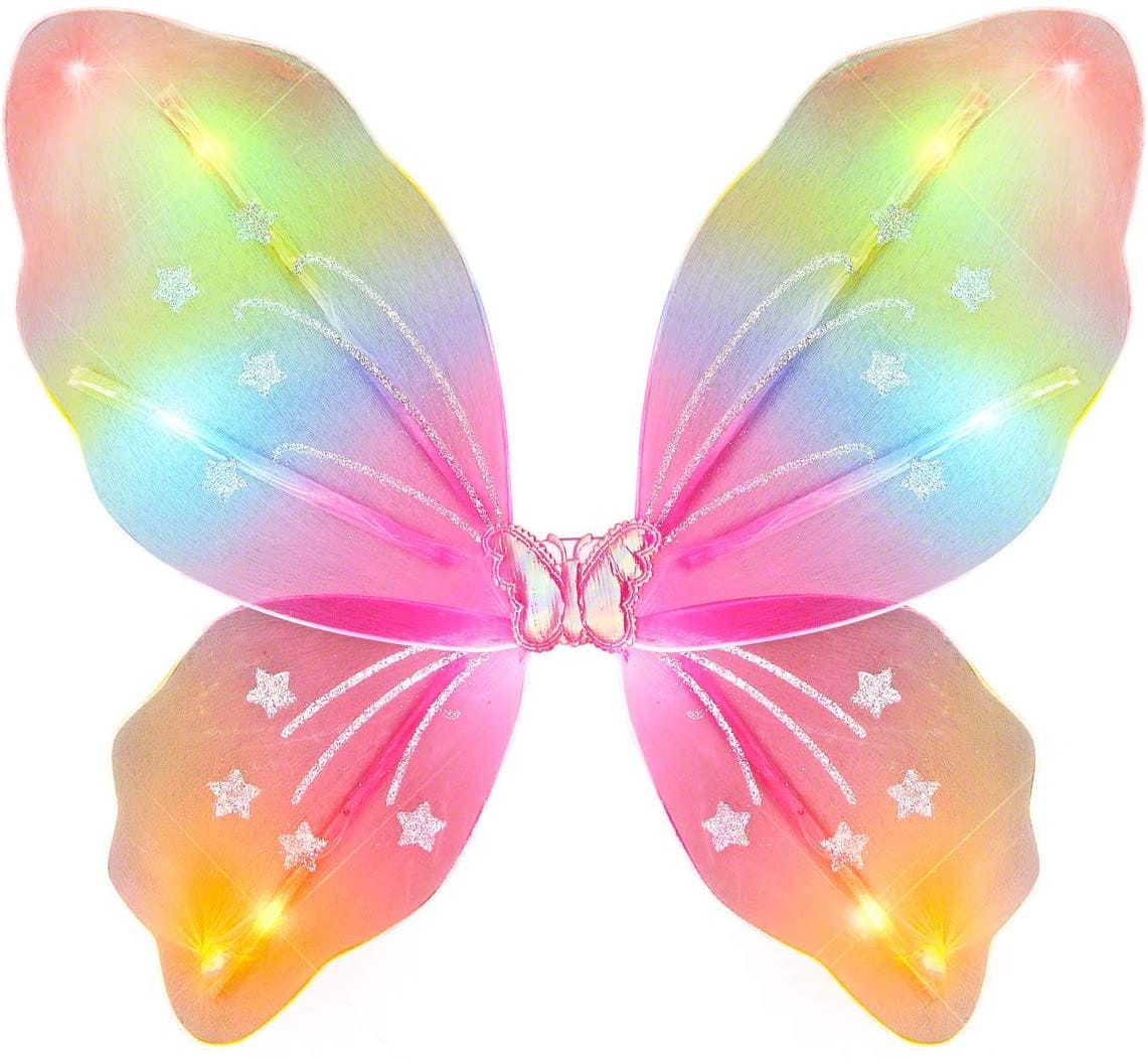 Light Up Rainbow Fairy Butterfly Wings All Products Light Up Rainbow Fairy Butterfly Wings All Products 6
