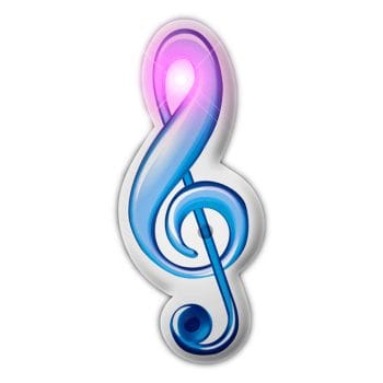 Treble Clef Music Note Flashing Body Light Lapel Pins All Body Lights and Blinkees 3