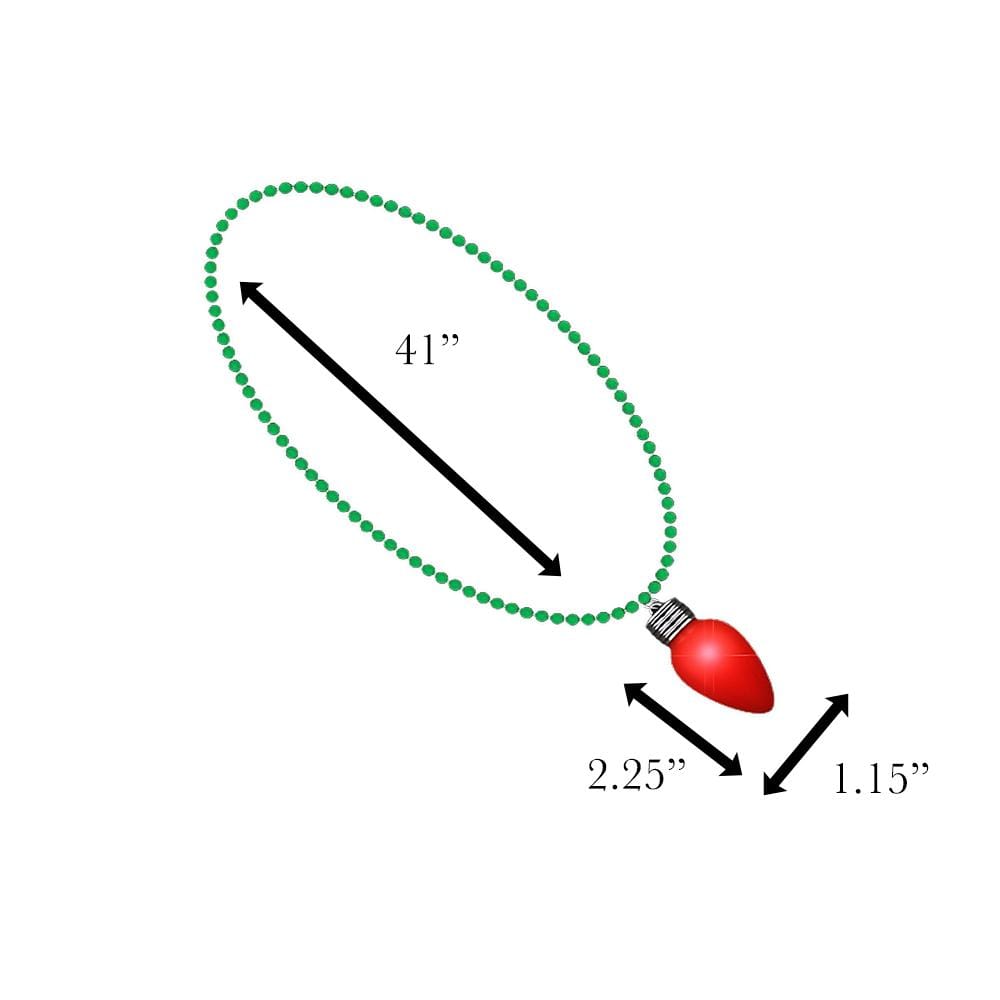 Flashing LED Red Vintage Christmas Bulb Necklace with Green Beads All Products Flashing LED Red Vintage Christmas Bulb Necklace with Green Beads All Products 5