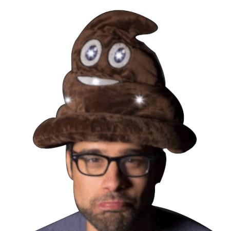 LED Poop Head Swirl Hat Brown All Products LED Poop Head Swirl Hat Brown All Products 3