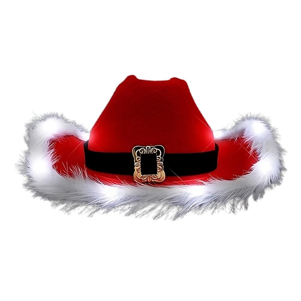 LED Flashing Christmas Cowboy Red Santa Clause Western Holiday Hat All Products LED Flashing Christmas Cowboy Red Santa Clause Western Holiday Hat All Products 10