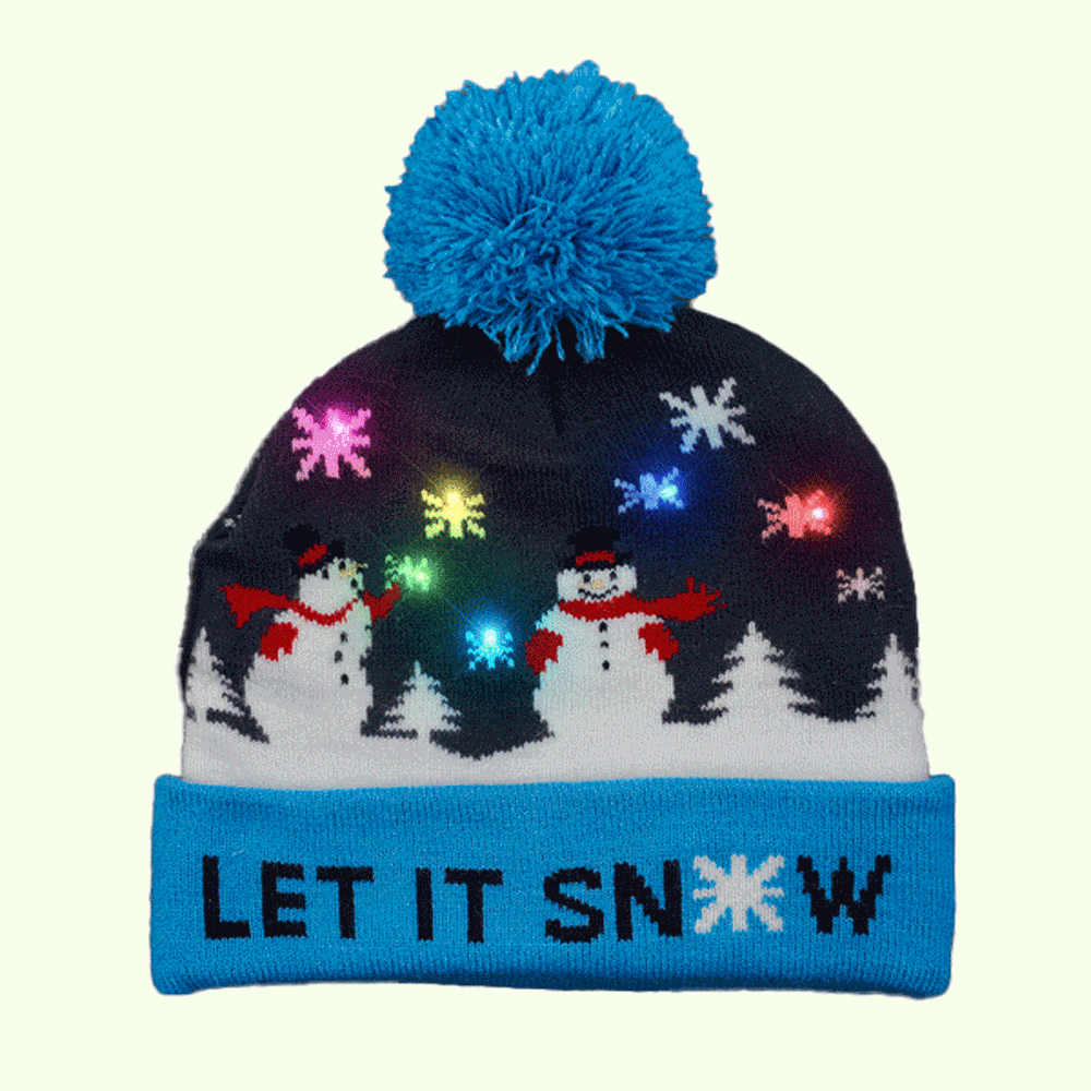 Multicolor LED Snowy Snowflake Winter Christmas Holiday Snowmen Beanie Hat All Products Multicolor LED Snowy Snowflake Winter Christmas Holiday Snowmen Beanie Hat All Products 4
