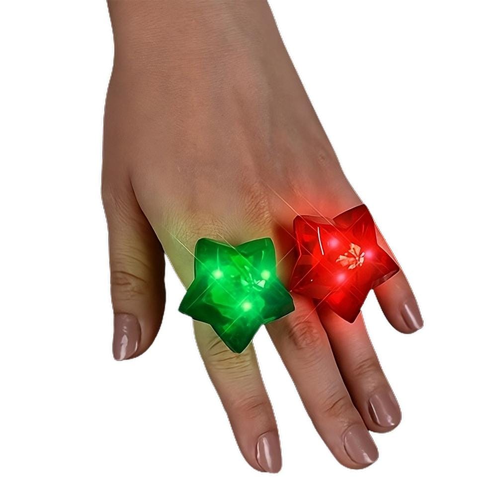 Flashing Star Shaped Festive Christmas Ring Pack of 24 All Products Flashing Star Shaped Festive Christmas Ring Pack of 24 All Products 5