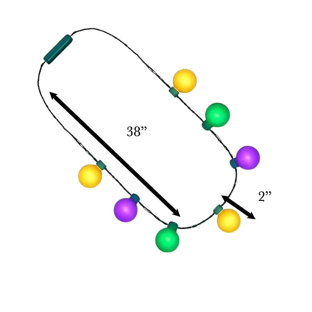 Large Light Party Globes Mardi Gras Parade Light Up Crewe Necklace for Fat Tuesday All Products Large Light Party Globes Mardi Gras Parade Light Up Crewe Necklace for Fat Tuesday All Products 5