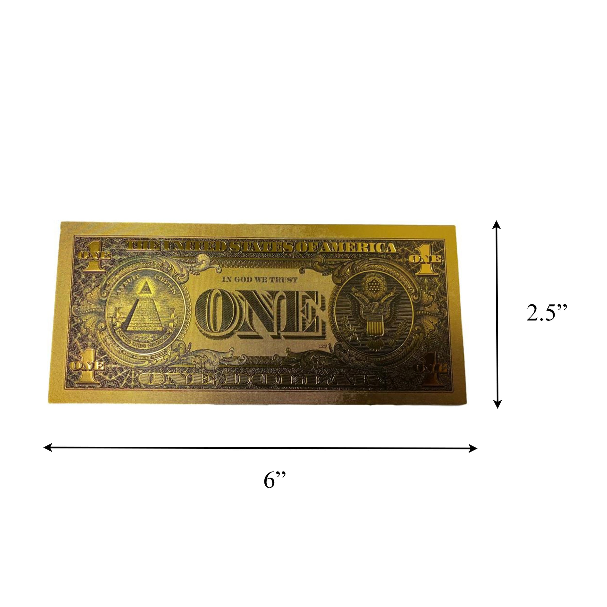Premium Replica 1 Dollar Paper Money Bill 24k Gold Plated Fake Currency Banknote Art Commemorative Collectible Holiday Decoration 24K Gold and Silver Plated Replica Bills Premium Replica 1 Dollar Paper Money Bill 24k Gold Plated Fake Currency Banknote Art Commemorative Collectible Holiday Decoration 24K Gold and Silver Plated Replica Bills 4