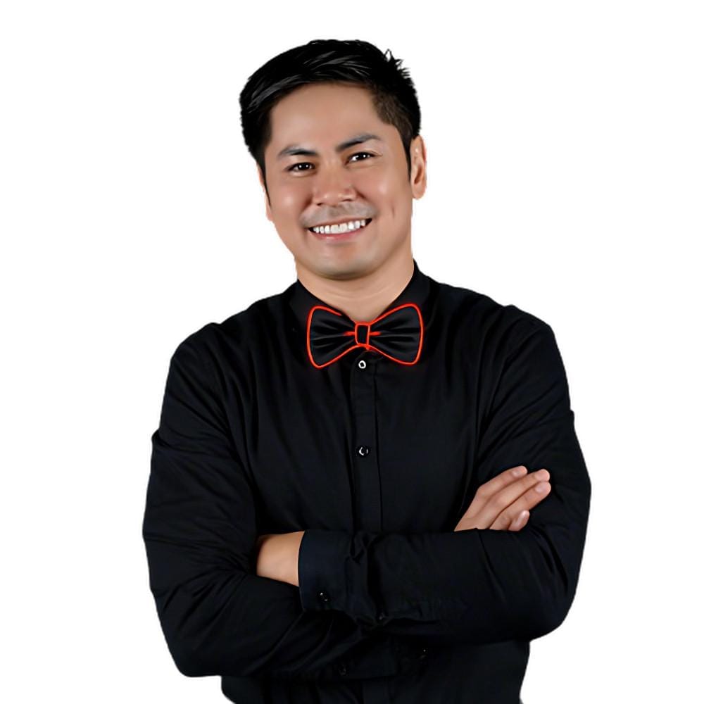 Flashing EL Wire Red Bow Tie for Men Night Rave Parties 4th of July Flashing EL Wire Red Bow Tie for Men Night Rave Parties 4th of July 6