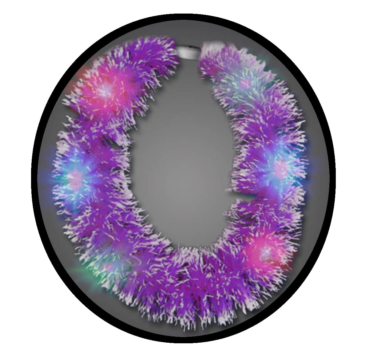Purple Light Up Hawaiian Grass Lei With Multicolor LEDs All Products Purple Light Up Hawaiian Grass Lei With Multicolor LEDs All Products 3