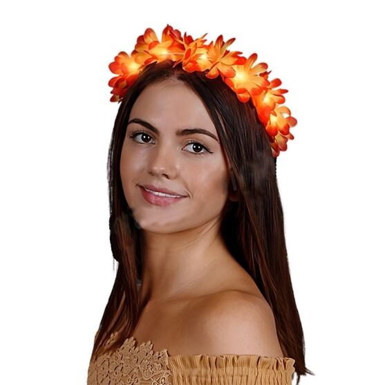 Light Up Flashing Fall Autumn Flower Crown Headband All Products 3