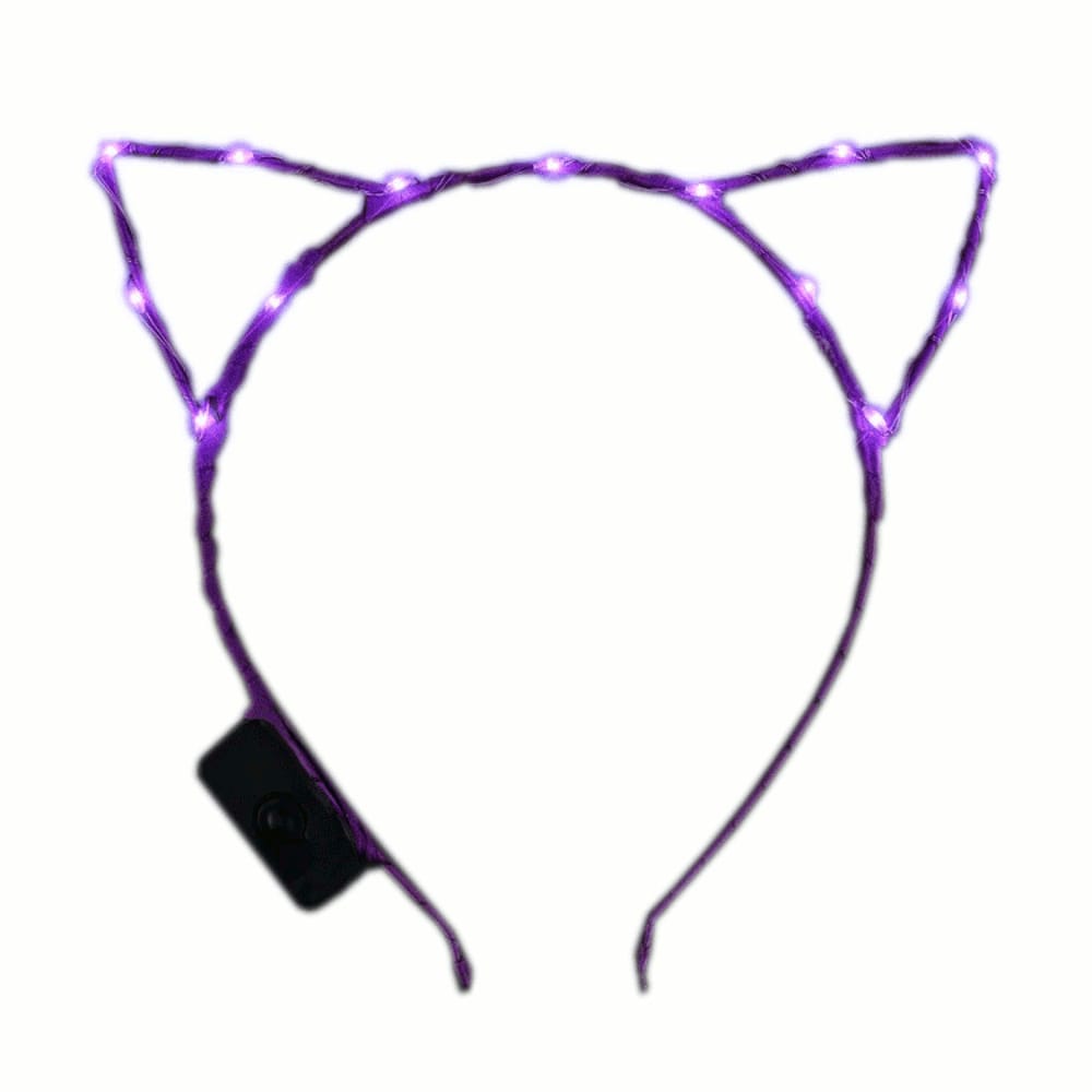 Purple LED Kitty Cat Ear Headband All Products Purple LED Kitty Cat Ear Headband All Products 3