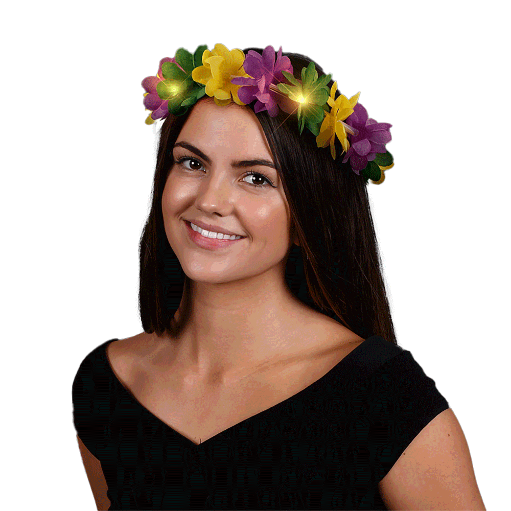 Light Up Mardi Gras Lei Headband All Products Light Up Mardi Gras Lei Headband All Products 5