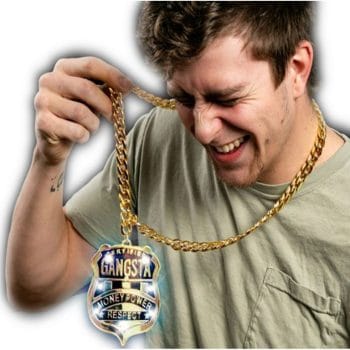 Light Up Gangsta Metallic God Necklace All Products 3