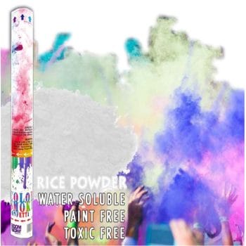 White Holi Powder Confetti Cannon 18 Inch All Products