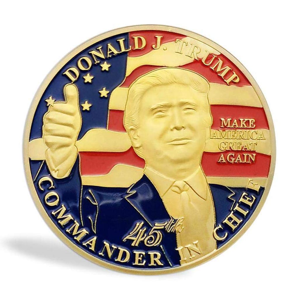 45th US President Donald Trump Thumbs Up on USA Flag Commemorative Gold Coin All Products 45th US President Donald Trump Thumbs Up on USA Flag Commemorative Gold Coin All Products 3