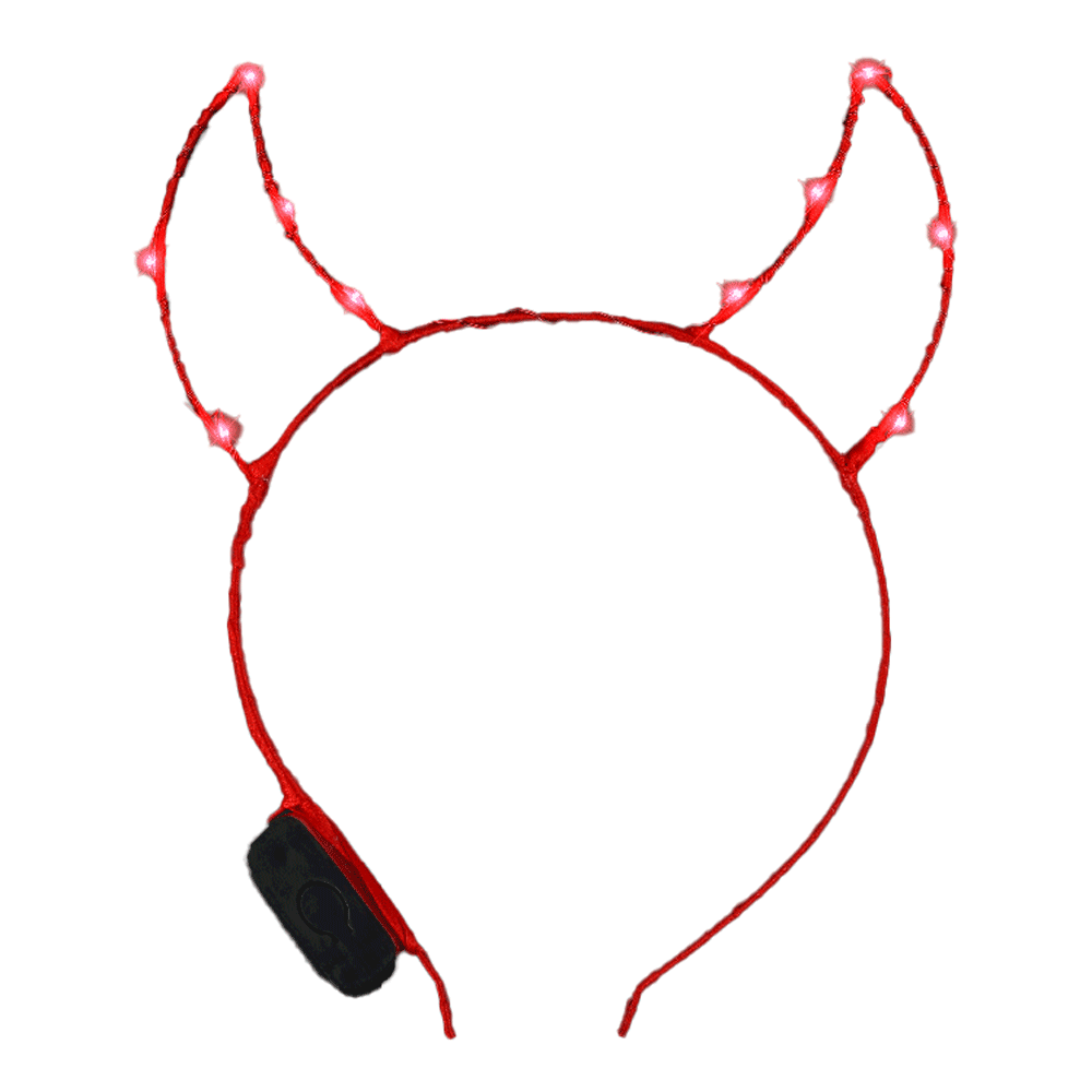 Light Up Devil Horn Starlight Red Headband for Halloween All Products Light Up Devil Horn Starlight Red Headband for Halloween All Products 5