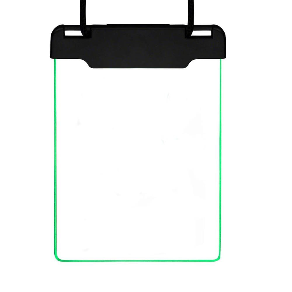 Green LED Personalized Write On Clear Plastic Badge Necklace All Products Green LED Personalized Write On Clear Plastic Badge Necklace All Products 4