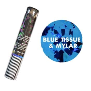 12 Inches Blue Tissue and Mylar Gender Reveal Confetti Cannon All Products 3