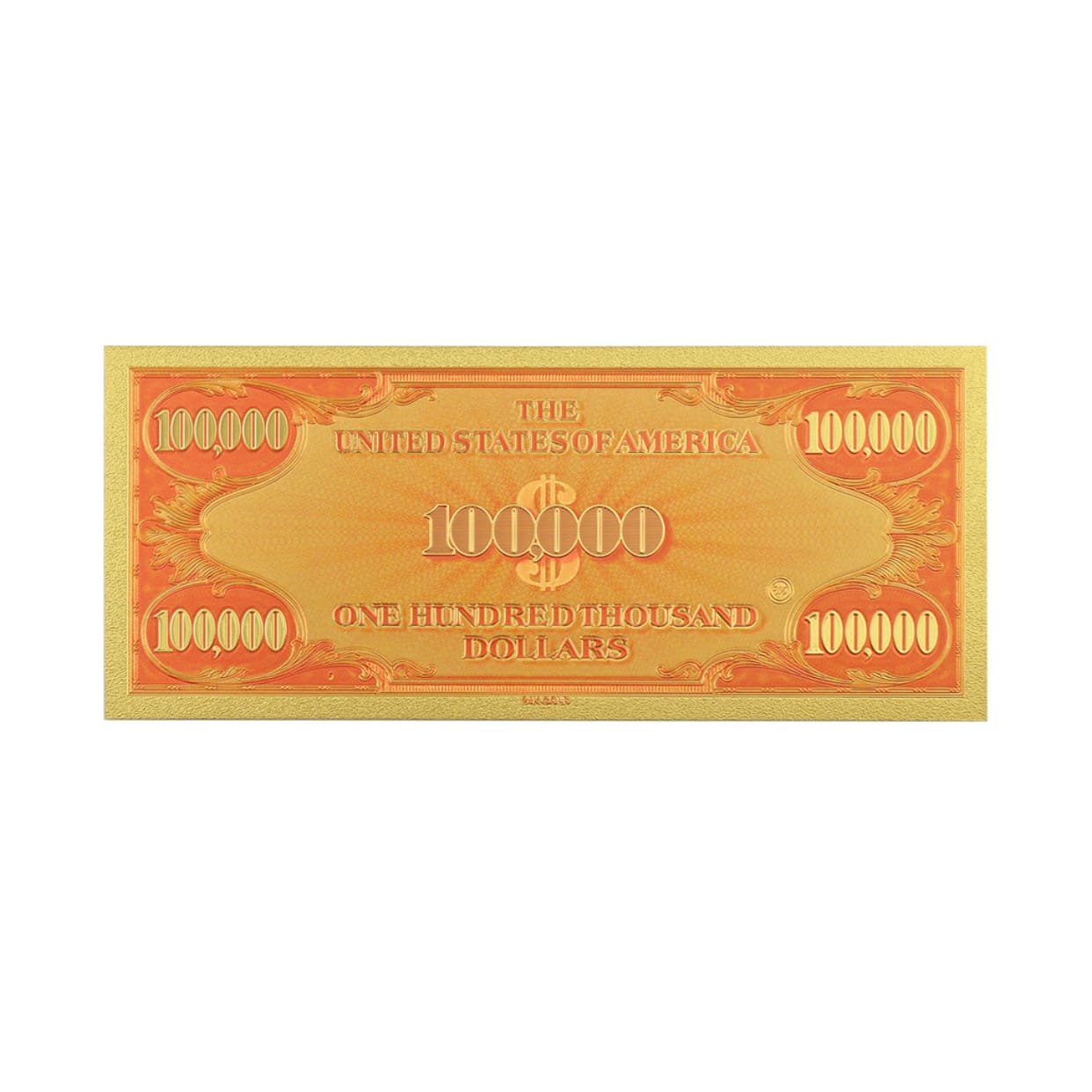 One Hundred Thousand US Dollars 24K Gold Plated Collectible Fake Banknotes for Decoration 24K Gold and Silver Plated Replica Bills One Hundred Thousand US Dollars 24K Gold Plated Collectible Fake Banknotes for Decoration 24K Gold and Silver Plated Replica Bills 4