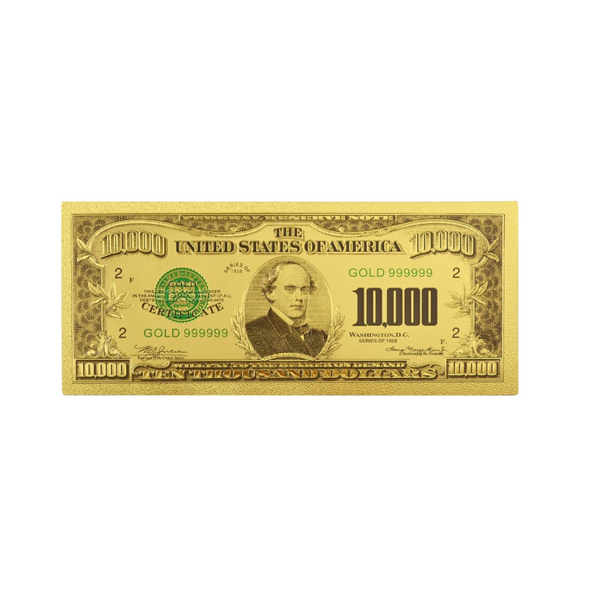 Ten Thousand US Dollars 24K Gold Plated Collectible Fake Banknotes for Decoration 24K Gold and Silver Plated Replica Bills Ten Thousand US Dollars 24K Gold Plated Collectible Fake Banknotes for Decoration 24K Gold and Silver Plated Replica Bills 3