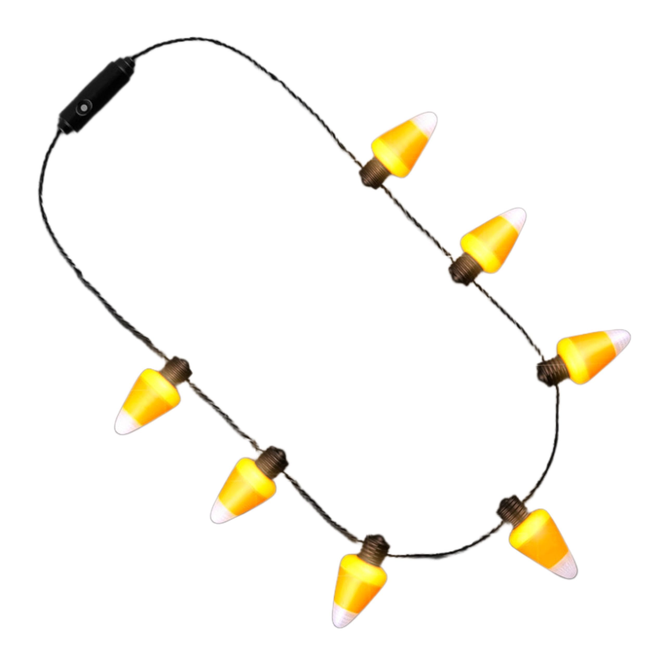 Flashing LED Candy Corn Charm String Necklace All Products Flashing LED Candy Corn Charm String Necklace All Products 5