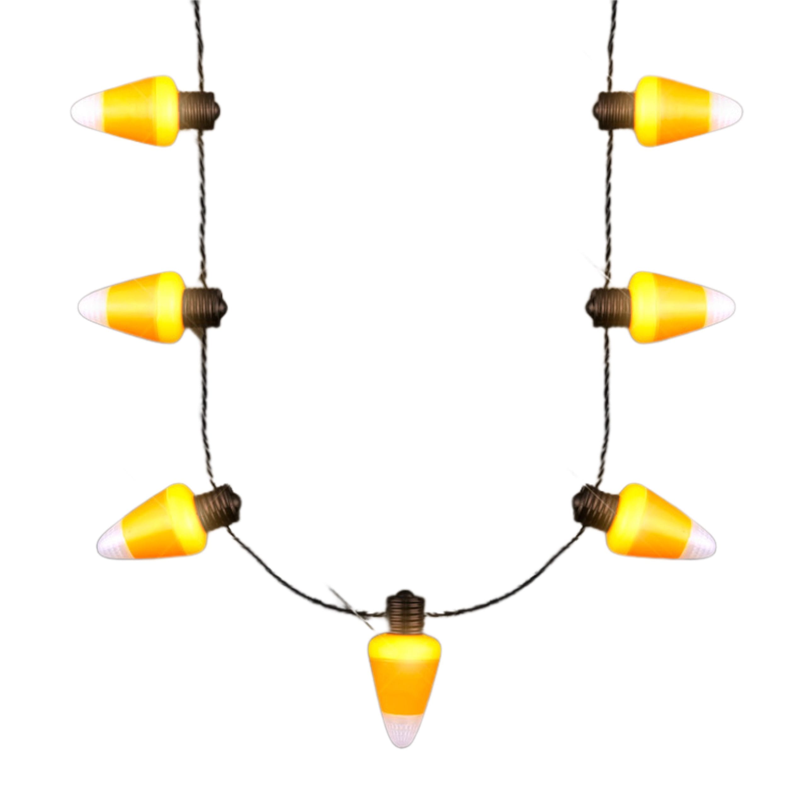 Flashing LED Candy Corn Charm String Necklace All Products Flashing LED Candy Corn Charm String Necklace All Products 4