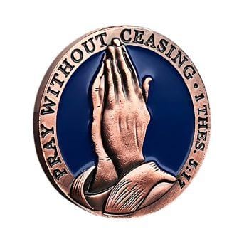 Pray Without Ceasing 1 Thessalonians 5:17 Christian Jesus Blessing Coin All Products 3