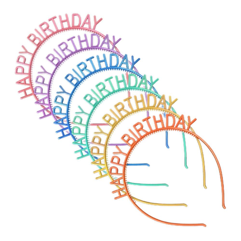 Unlit Happy Birthday Rainbow Headbands Pack of 6 All Products Unlit Happy Birthday Rainbow Headbands Pack of 6 All Products 4