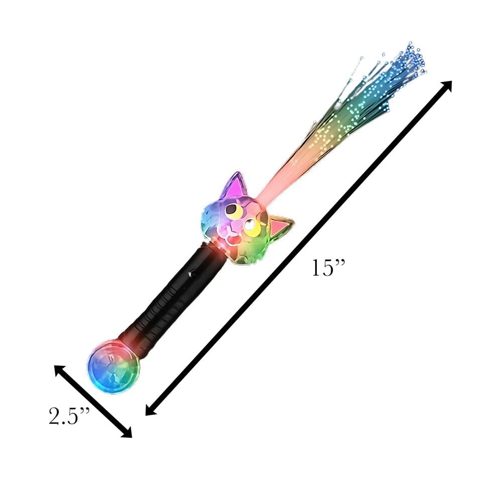 Light Up Multicolored Fiber Optic Cat Wand with Crystal Ball All Products Light Up Multicolored Fiber Optic Cat Wand with Crystal Ball All Products 4