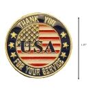 Patriotic USA Flag Thank You for Your Service Commemorative Gold Plated Coin All Products Patriotic USA Flag Thank You for Your Service Commemorative Gold Plated Coin All Products 4