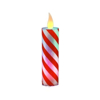 Flameless Flickering Candy Cane Light-Up Christmas Candle All Products 3