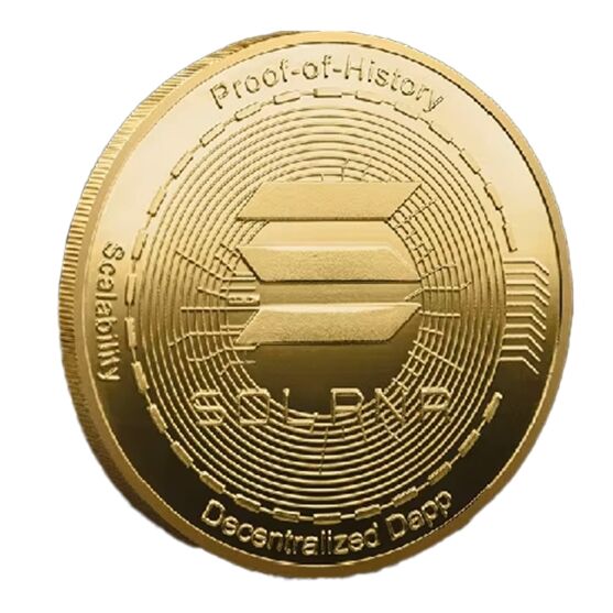 Solana Decentralized Depp Blockchain Crypto Gold Plated Coin All Products 3