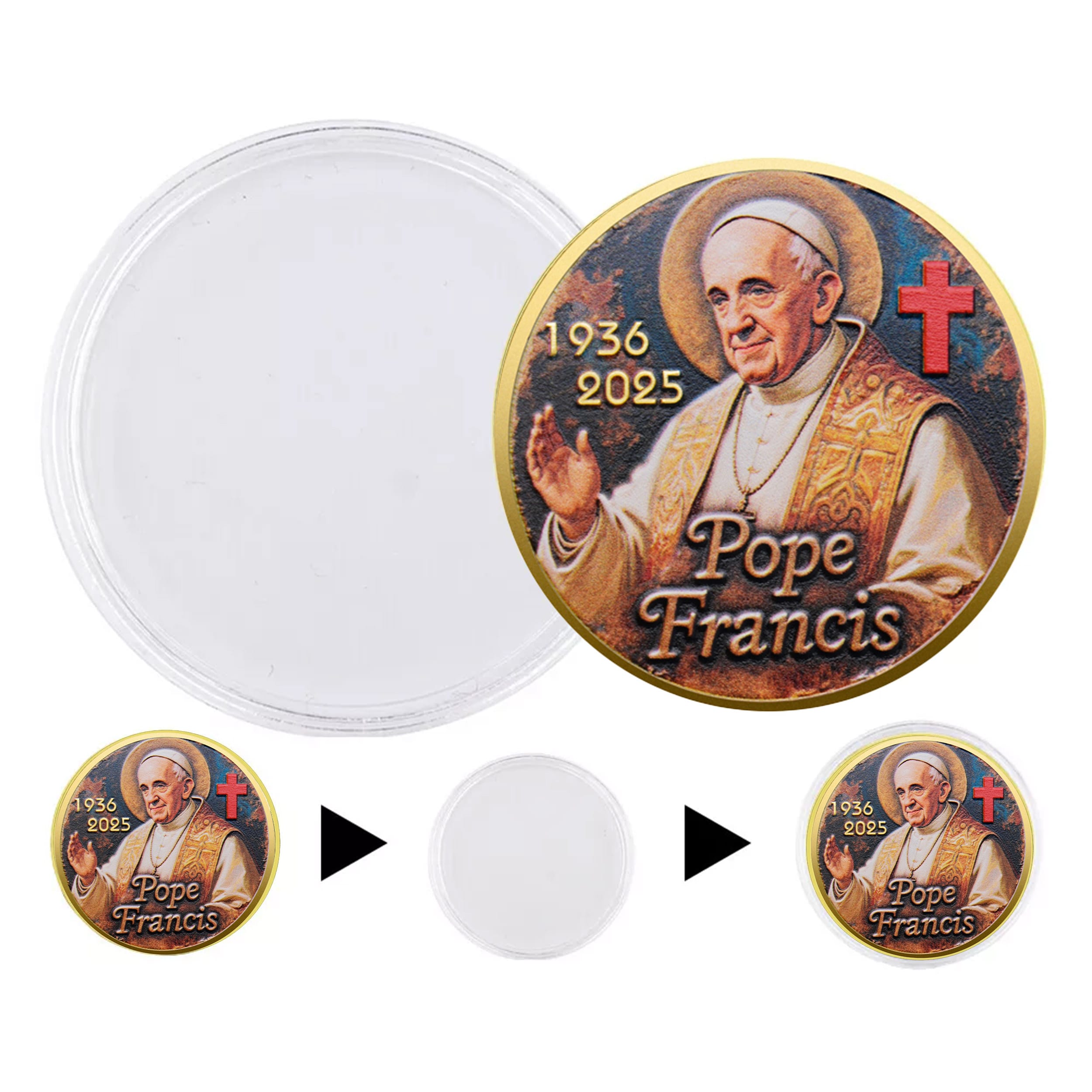 Pope Francis Tribute Commemorative Gold Plated Coin All Products Pope Francis Tribute Commemorative Gold Plated Coin All Products 7