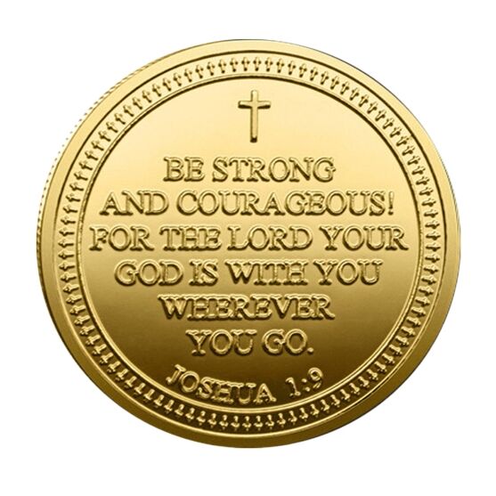 Be Strong and Courageous Challenge Gold Plated Coin All Products 3