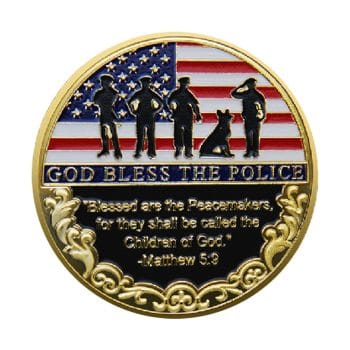 God Bless the Police Challenge Gold Plated Coin All Products 3