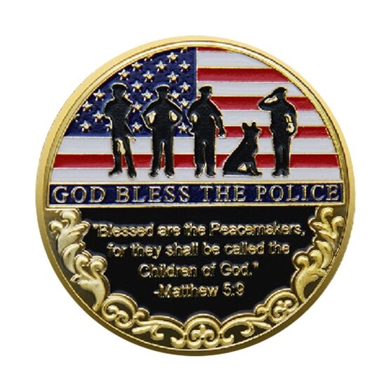 God Bless the Police Challenge Gold Plated Coin All Products 3