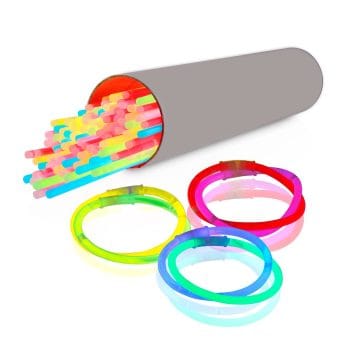 Glow Bracelet Assorted Tube of 100 Glow Bracelets