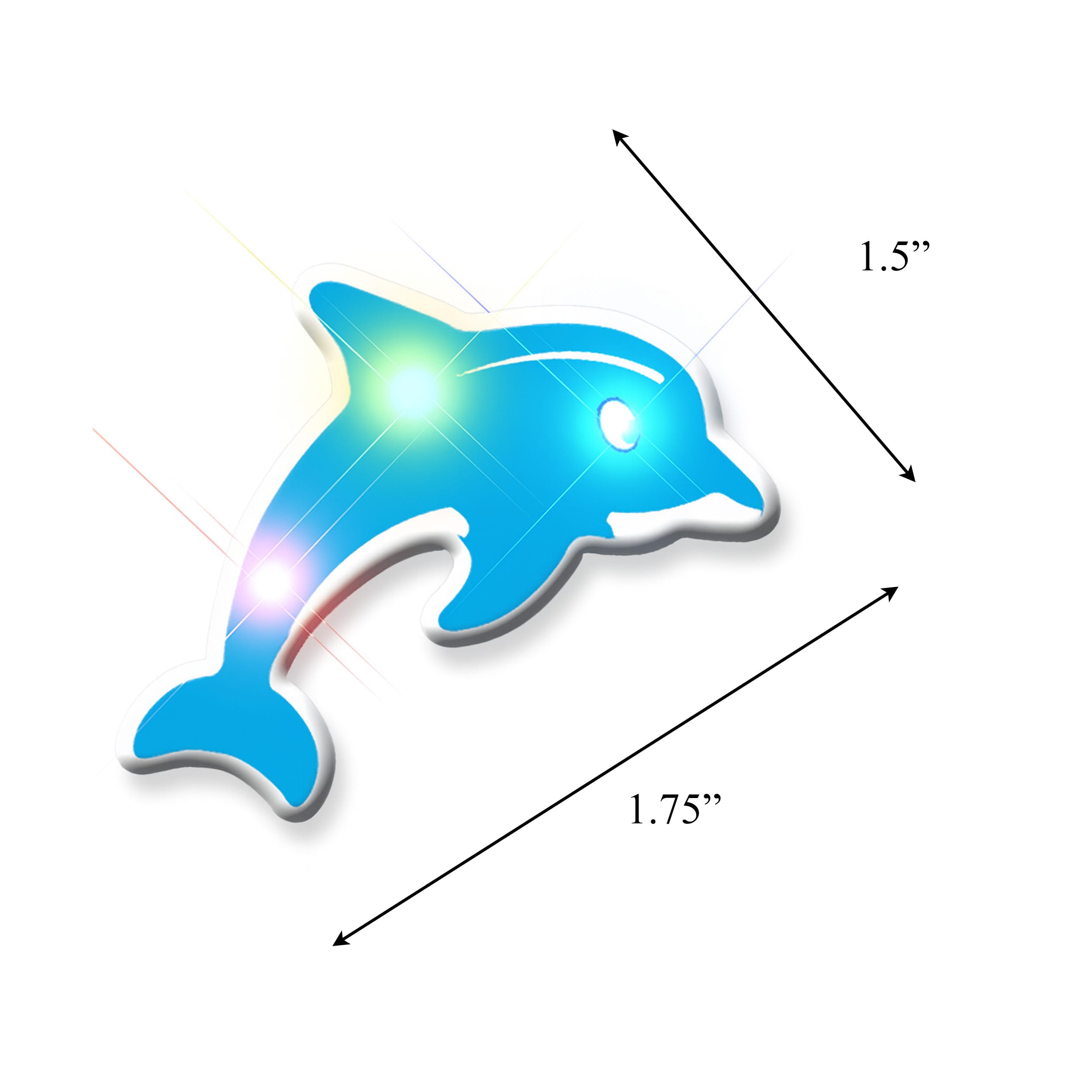 Blue Dolphin Flashing Body Light Lapel Pins All Body Lights and Blinkees Blue Dolphin Flashing Body Light Lapel Pins All Body Lights and Blinkees 5