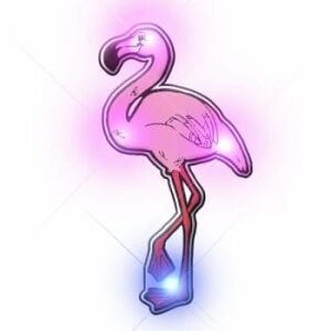Flamingo Flashing Body Light Lapel Pins All Body Lights and Blinkees