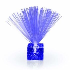 Fiber Optic Centerpiece with Small Clear Blue Base Fiber Optic Fun