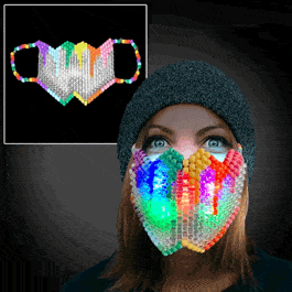 Handmade LED Rainbow Bead Mask All Products Handmade LED Rainbow Bead Mask All Products 3