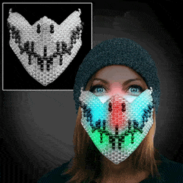 Handmade LED Skull Bead Mask All Products Handmade LED Skull Bead Mask All Products 3