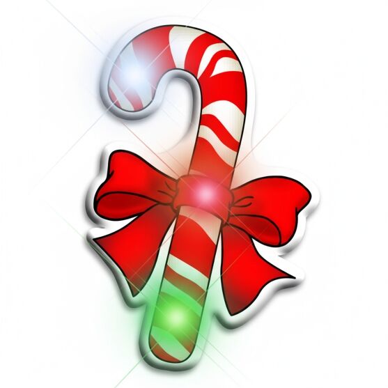 Candy Cane Flashing Blinky Body Light Lapel Pins All Products 3