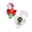 Candy Cane Flashing Blinky Body Light Lapel Pins All Products 8