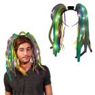 Purple Gold and Green Mardi Gras LED Noodle Headband Flashing Dreads All Products 4