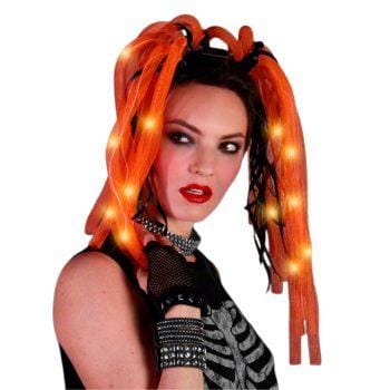 Orange LED Noodle Headband Flashing Dreads All Products