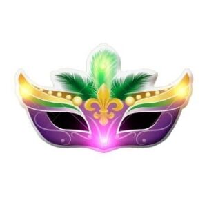 Carnival New Orleans Mardi Gras Mask Flashing Body Light Lapel Pins All Body Lights and Blinkees