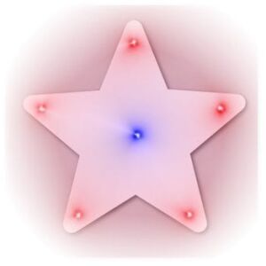 Turbo Star Flashing Body Light Lapel Pins 4th of July