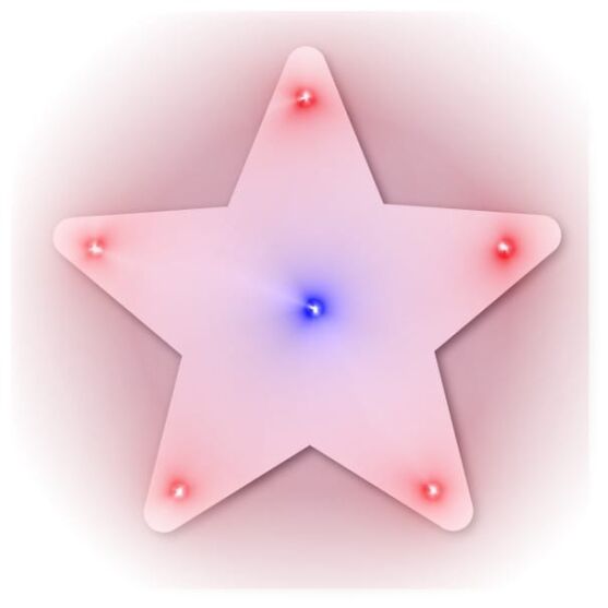 Turbo Star Flashing Body Light Lapel Pins 4th of July 3