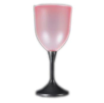 LED Frosted Wine Glass with Black Base All Products